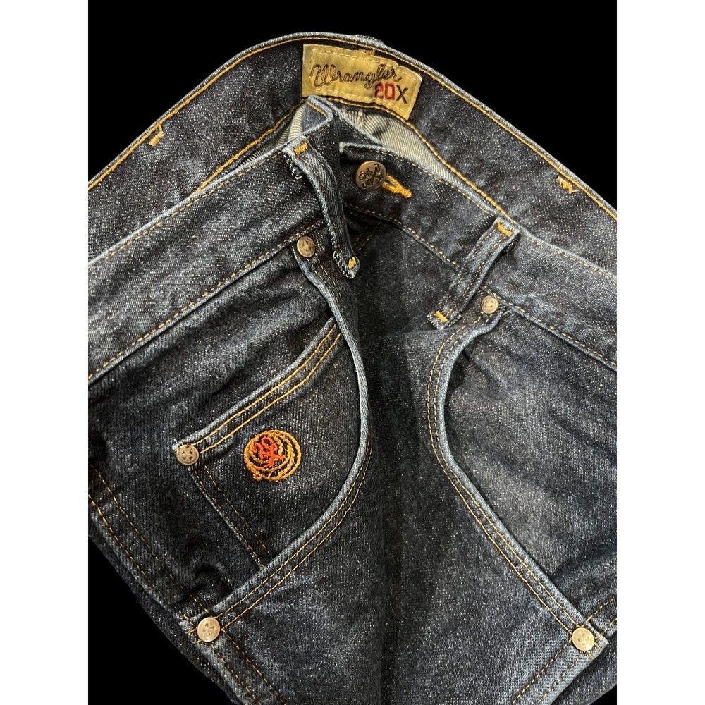 Wrangler 20X Relaxed Fit Jeans - Men's Size 38x34 - Dark Wash Denim Pants - Picture 3 of 7